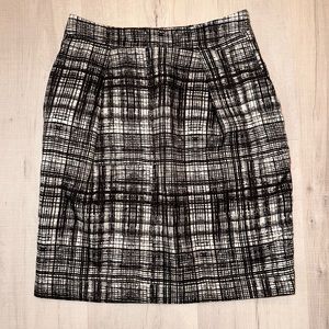 Black and white work skirt